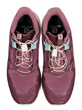 Salomon Ultra Glide Trail Running Shoes Womens Plum/White Size 8.5 Lightweight